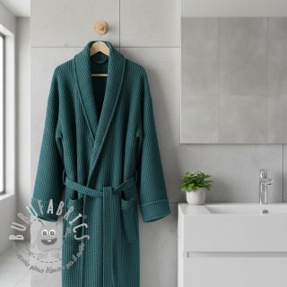 Cotone a nido d'ape petrol