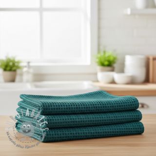 Cotone a nido d'ape petrol