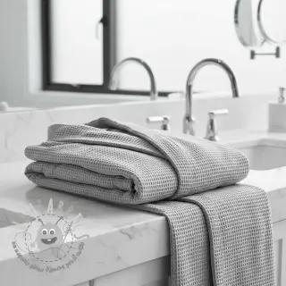 Cotone a nido d'ape light grey
