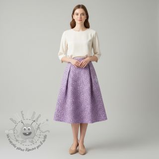 Tessuto trapuntato Flowers lavender