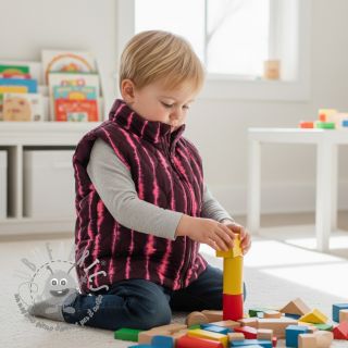 Tessuto trapuntato VELVET Stripes cerise