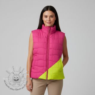 Tessuto trapuntato Graphic square pink lime