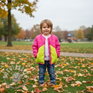 Tessuto trapuntato Graphic square pink lime