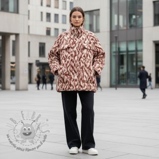 Tessuto trapuntato Blurry Ikat brown