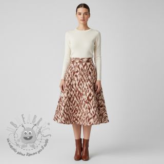 Tessuto trapuntato Blurry Ikat brown