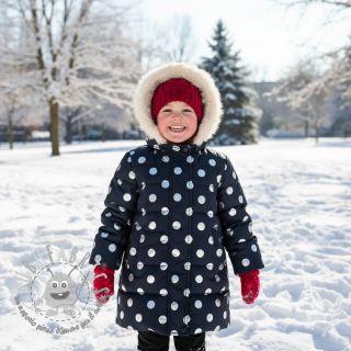 Tessuto trapuntato FOIL Dot navy