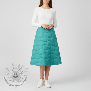 Tessuto trapuntato Graphic square cyan cerise