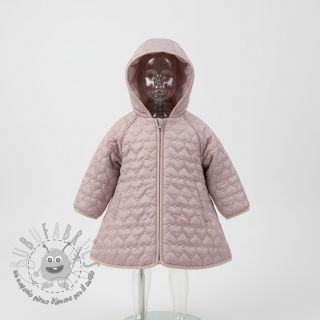 Tessuto trapuntato FOIL Hearts dark powder