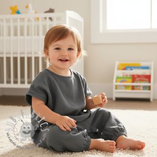 Lino prelavato STONEWASHED PREMIUM dark grey