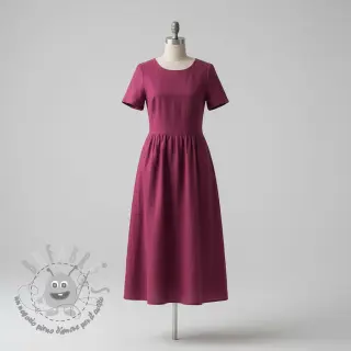 Lino prelavato STONEWASHED PREMIUM bordeaux