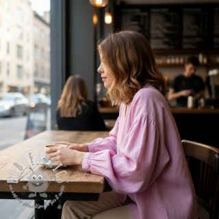 Lino prelavato 170 g baby pink