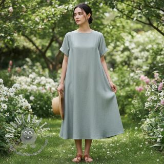 Lino prelavato 170 g sage grey