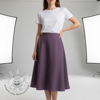 Lino prelavato 170 g aubergine