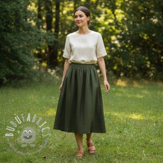 Lino prelavato 170 g army green