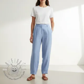 Lino prelavato blue