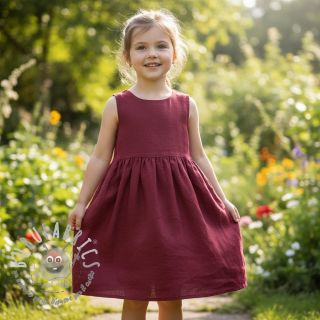 Lino prelavato 170 g bordeaux