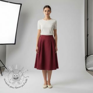 Lino prelavato 170 g bordeaux