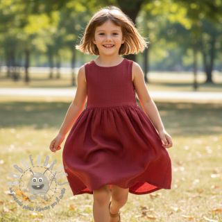 Lino prelavato 170 g wine red