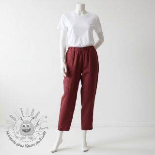 Lino prelavato 170 g wine red