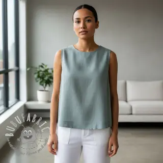Lino prelavato ocean green