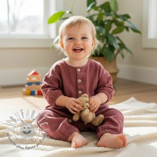 Lino prelavato dark blush