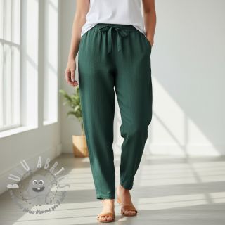 Lino prelavato shady green