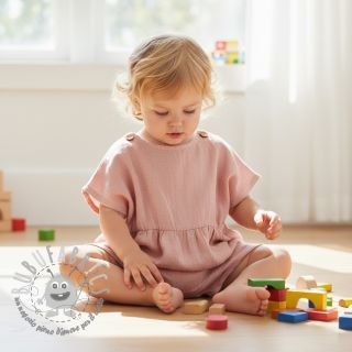 Lino prelavato light salmon