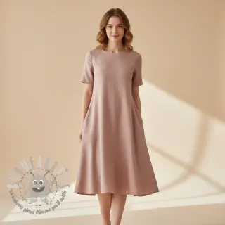 Lino prelavato light salmon