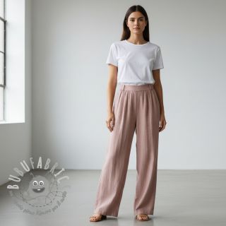 Lino prelavato light salmon