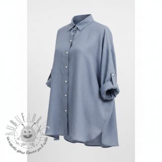 Lino prelavato blue shadow