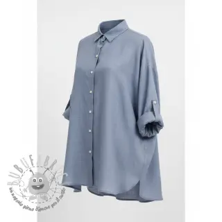 Lino prelavato blue shadow