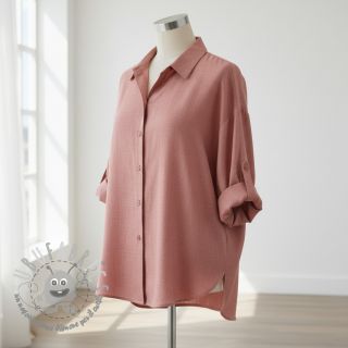 Lino prelavato old rose