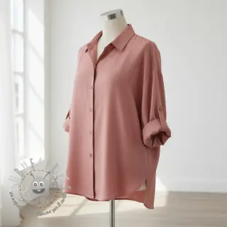 Lino prelavato old rose