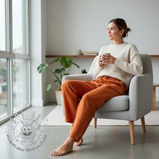 Lino prelavato orange