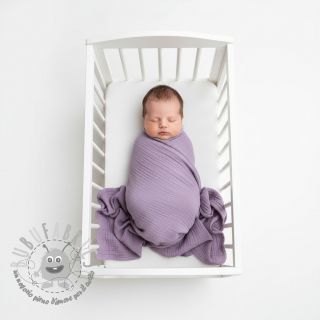 Mussola/Doppia garza dark lilac ORGANIC