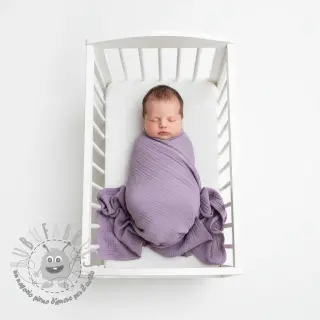 Mussola/Doppia garza dark lilac ORGANIC