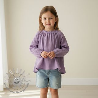 Mussola/Doppia garza dark lilac ORGANIC