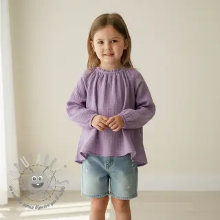 Mussola/Doppia garza dark lilac ORGANIC