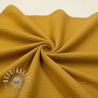 Mussola/Doppia garza dark ochre ORGANIC