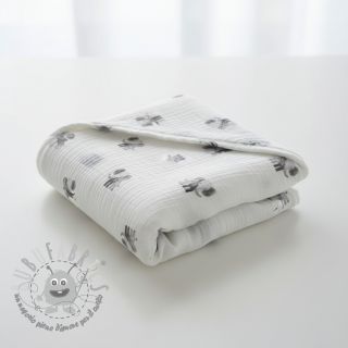 Mussola/Doppia garza Animals design A digital print ORGANIC