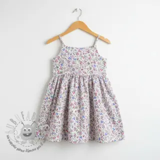 Mussola/Doppia garza Flower Michaela off white digital print