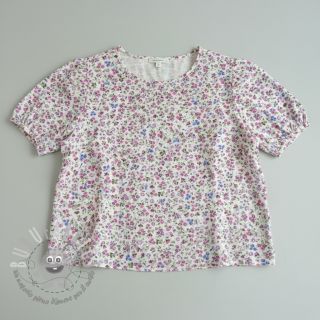 Mussola/Doppia garza Flower Michaela off white digital print