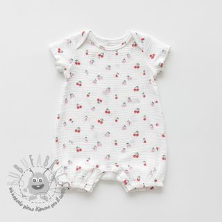 Mussola/Doppia garza Fruits cherry white