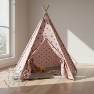 Mussola/Doppia garza Fruits apple soft rose