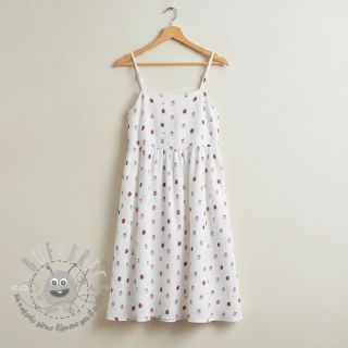 Mussola/Doppia garza Fruits apple white