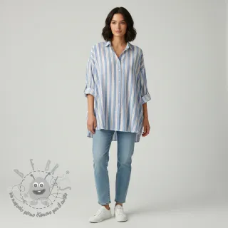 Mussola/Doppia garza YARN DYED Line blue