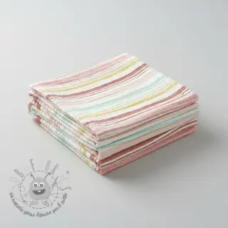 Mussola/Doppia garza Beach Stripe red