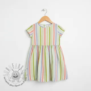 Mussola/Doppia garza Beach Stripe green