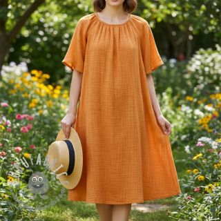 Mussola/Doppia garza Vintage orange