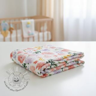 Mussola/Doppia garza Big summer flowers digital print